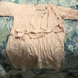 Lightweight pink robe